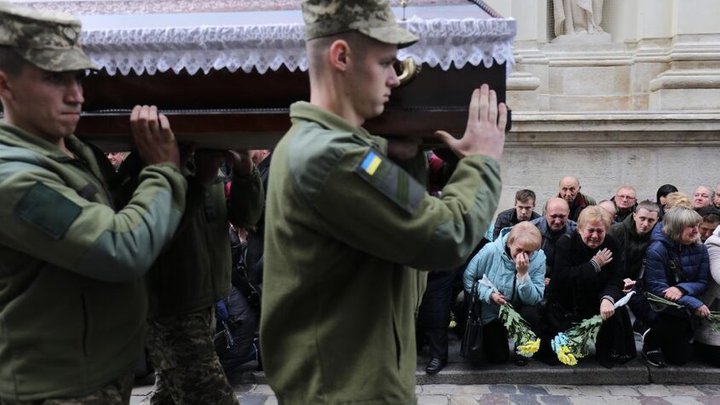 На Львівщині попрощалися із чотирма захисниками, що загинули в бою